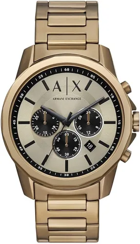 Vista 17 de A X Armani Exchange Reloj de vestir cronógrafo para hombre con correa de acero inoxidable, silicona o cuero