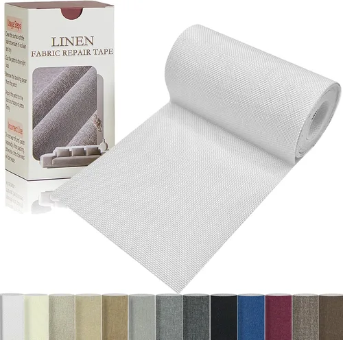 Vista 12 de Gheeidau Cinta de reparación de lino de 4 x 70 pulgadas, parche de tela de reparación de sofá autoadhesivo para muebles, sofás, cojines, sillas