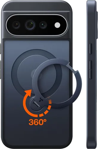 Vista 13 de TORRAS Soporte magnético giratorio de 360 grados para funda de Google Pixel 9 Pro XL, protección contra caídas de grado militar de 12 pies Negro