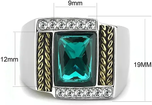 Vista 2 de Anillo Color Plata Para Hombres y Ninos de Acero Inoxidable Nativo 9