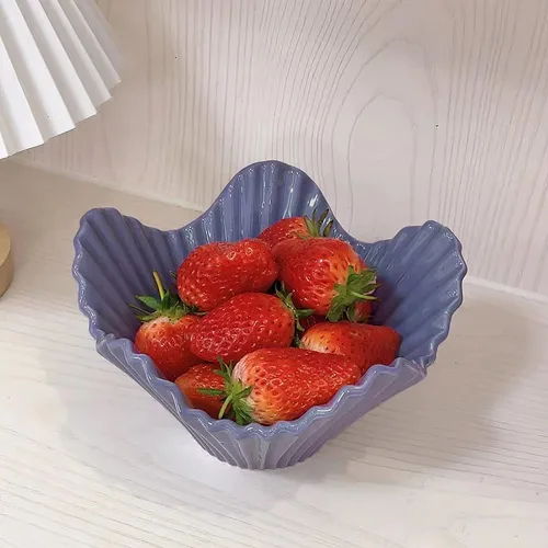 Vista 3 de Cuenco de cerámica para frutas, tazón grande para servir pasta, palomitas de maíz para frutas, nueces, aperitivos, cereales, panes, pasta, helado