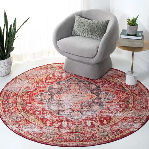 Vista 10 de SAFAVIEH Tucson Collection - Alfombra lavable de 2 pies 6 x 8 pies, resistente al óxido y dorado, antideslizante, ideal para zonas de alto tráfico