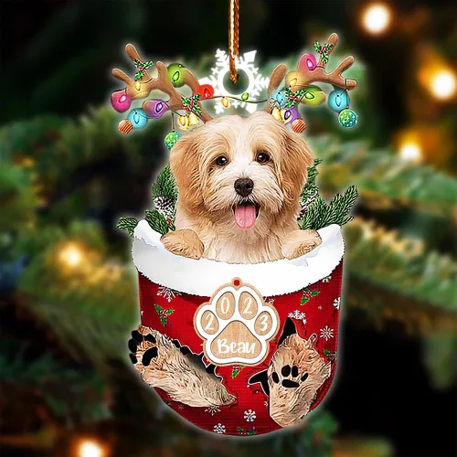 Vista 69 de NAZENTI Adorno Navideño de Bolsillo Personalizado de Affenpinscher en la Nieve, Adorno de Forma Acrílica de Perro, Adorno de Navidad 2023, Adorno