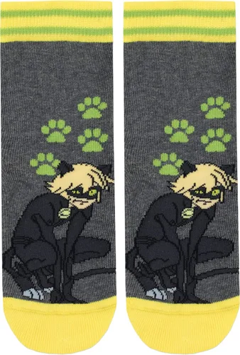 Vista 3 de Miraculous Ladybug Cat Noir - Calcetines para niño (3 unidades)