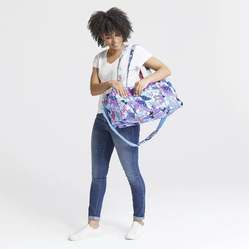 Vista 5 de Vera Bradley Bolso de viaje mediano de algodón para mujer