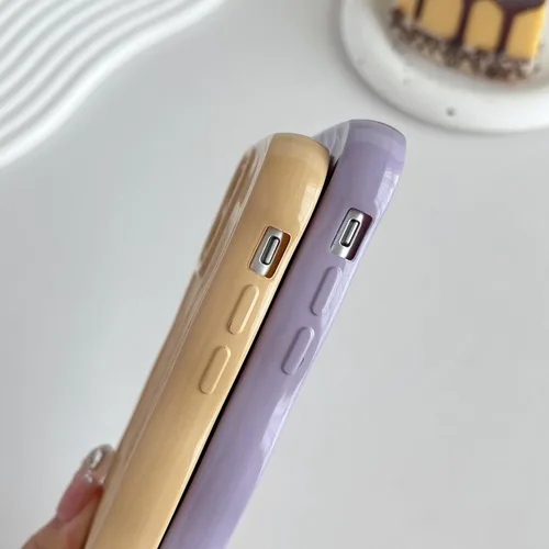 Vista 5 de Caseative Funda para iPhone 11, diseño de ondas rizadas, suave, compatible con iPhone (azul, iPhone 11)