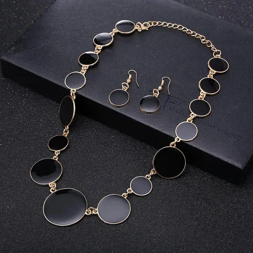 Vista 5 de DL DiLiCa Conjunto de collar y pendientes para mujer con colgante para niña