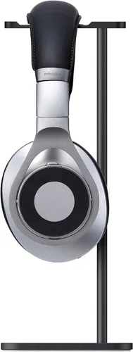 Vista 2 de Soporte para auriculares para escritorio, soporte de auriculares de Negro