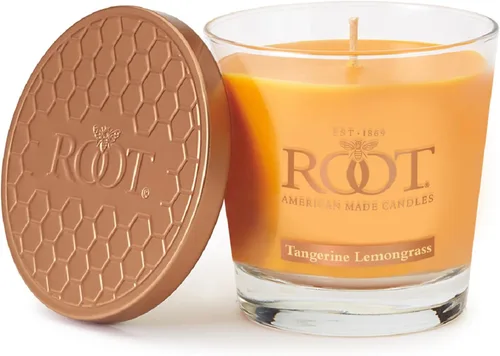 Vista 16 de Root Candles Velas Aromáticas Mezcla de Cera de Panal Vela Artesanal Premium, Veriglass Pequeño, Limón y Bergamota