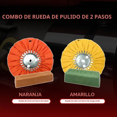 Vista 5 de Renegade Products Mini kit de pulido de aluminio completo con ruedas de pulido, compuestos de pulido, brida de seguridad de amoladora de ángulo