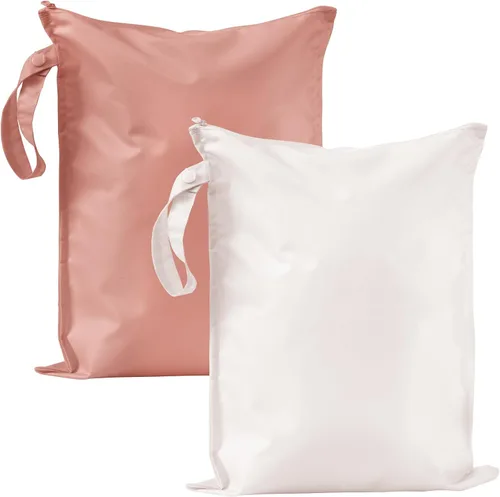 Vista 8 de RelaxScene Bolsa Húmeda para Traje de Baño - Pack de 2 Bolsas Impermeables Húmedas y Secas para Ropa - Bolsa de Pañales para Bebé - Bolsas