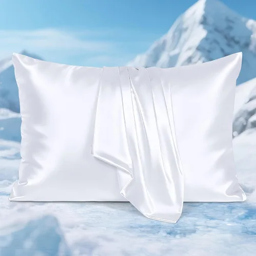 Vista 14 de Avolare Fundas de almohada refrescantes, más suaves que la seda, paquete de 2 fundas de almohada refrescantes para personas que duermen con calor