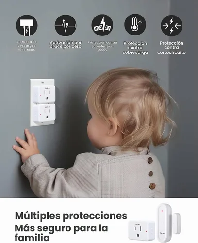 Vista 6 de Zoiinet Salida del sensor de puerta, mini sensor inalámbrico de ventana
