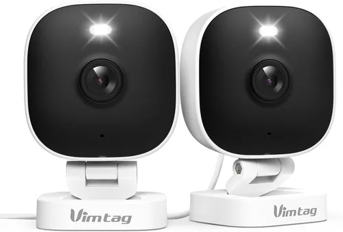 Vista 24 de VIMTAG Cámaras 5G/2.4G 4MP para seguridad del hogar, cámara exterior/interior para perro/gato/mascota/niñera/bebé, con cable, visión nocturna a