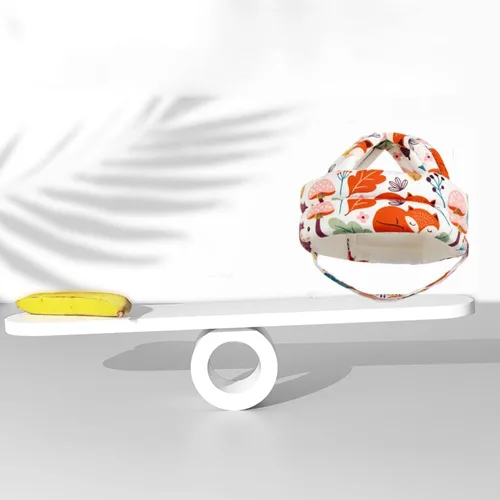 Vista 6 de Surakey Casco para caminar para niños pequeños, antigolpes, protección contra golpes, casco de seguridad, ajustable, transpirable, para niños Naranja