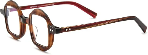 Vista 5 de HEPIDEM Marco de lentes de acetato para hombre lentes ópticos retro redondos cuadrados