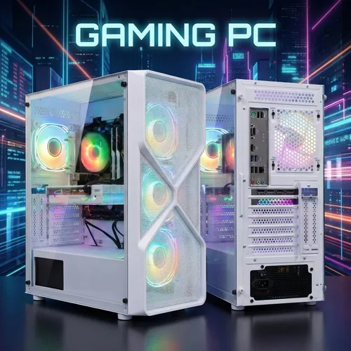 Vista 3 de Escritorio para PC para juegos STGAubron, R5 5500, RTX 3050 6G, 16G DDR4