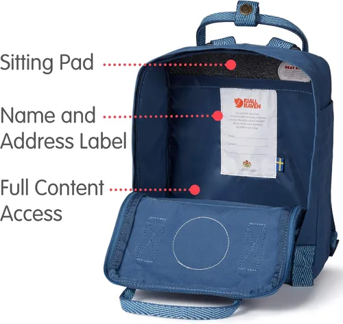 Vista 5 de Fjallraven Kanken Classic - Mochila pequeña para el día a día, Multicolor, talla única