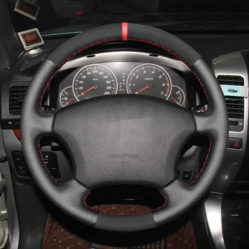 Vista 2 de Funda de Volante de Cuero Genuino de Ajuste Personalizado para Lexus LX450 1996 1997 / LX470 1998-2002 / Toyota Land Cruiser 1995 1996 1997 1998