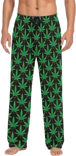 Vista 22 de Ollabaky Pantalones de pijama para hombre, pantalones de pijama con bolsillos, pantalones de descanso para hombre Multi 01