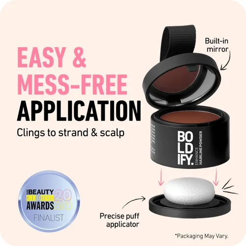 Vista 8 de Boldify Build & Conceal Bundle - Fibra capilar y polvo de línea capilar (rubio oscuro): espesante indetectable para cabello fino, retoque