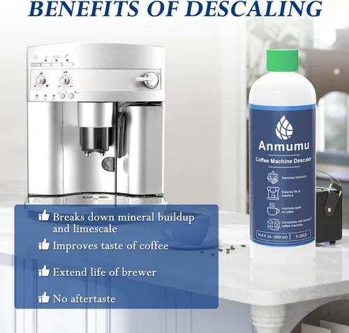 Vista 2 de Anmumu Delonghi* Limpiador descalcificador EcoDecalk para todas las máquinas Delonghi*, solución de descalcificación delonghi* 5 usos