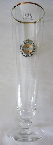 Vista 5 de Warsteiner Vaso de cerveza con borde dorado ~ 10 pulgadas