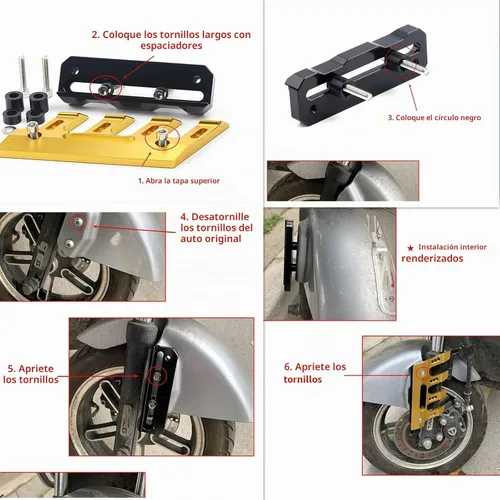 Vista 5 de Para Bajaj Pulsar 200 NS/Pulsar 200 RS/200 AS 200 Protector lateral de caída de motocicleta Protector de horquilla delantera Protector de Negro