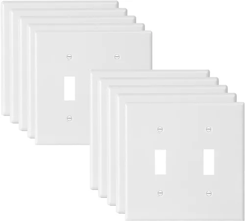 Vista 28 de Placa de pared Decora sin tornillos de 4 segmentos, placa frontal eléctrica para interruptor de luz, interruptor inteligente, receptáculo