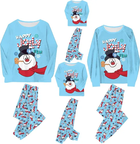 Vista 3 de LVXGRAN Pijamas de Navidad para la familia 2023, trajes familiares a juego de Navidad de manga larga pijamas familiares a juego