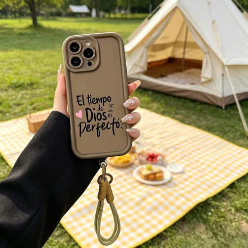 Vista 2 de God's Timing is Perfect - Funda protectora con versículo bíblico en español compatible con iPhone 17, 16, 15, 14, 13, 12, funda protectora estética