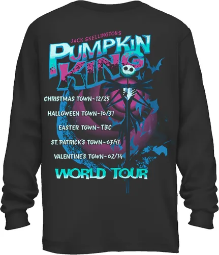 Vista 5 de Disney Nightmare Before Christmas Jack Skellington Nightmare King World Tour Camiseta