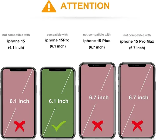 Vista 2 de KIHUWEY Compatible con iPhone 15 Pro Funda Cartera con Soporte para Tarjetas de Crédito, Tapa de Cuero Premium con Cierre Magnético y Soporte, Funda