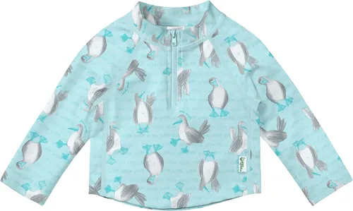 Vista 4 de green sprouts Camiseta de manga larga con cremallera para niño Rosa Claro Flores Grandes