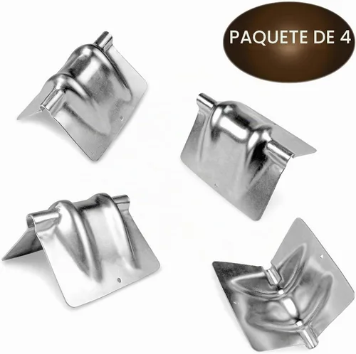 Vista 2 de DC Cargo Mall Cuatro protectores de borde de acero para cadena plana Protectores de esquina de remolque en V Board Plateado