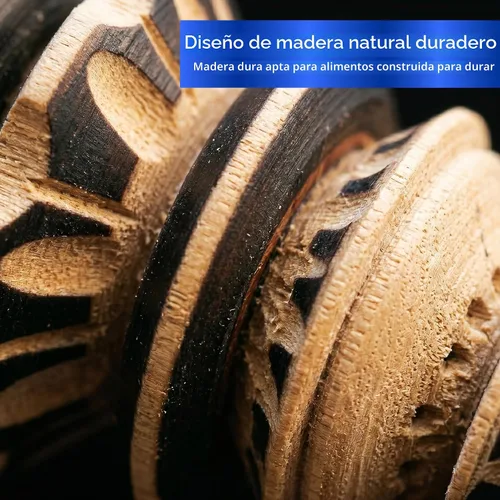 Vista 9 de Auténtico espumador artesanal de chocolate caliente Molinillo (grande) - Batidor de madera hecho a mano para chocolate caliente mexicano - Wisk