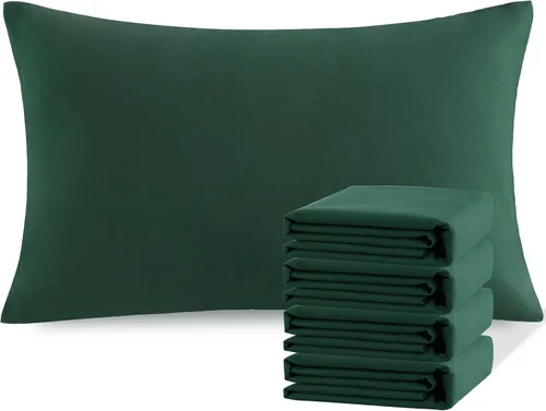Vista 17 de NTBAY Juego de fundas de almohada estándar, paquete de 2 fundas de almohada de microfibra cepillada de 20 x 26 pulgadas, suaves, sin arrugas Aqua