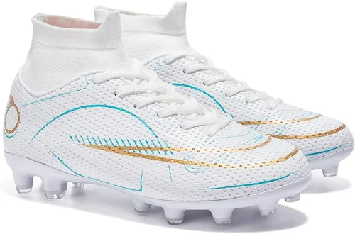 Vista 6 de Zapatos de fútbol para niños y niñas, para exteriores, interiores, para entrenamiento de fútbol y césped atlético