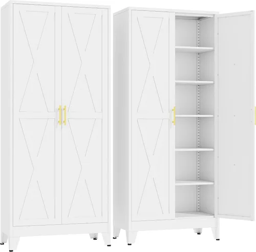 Vista 21 de GAIOUS Gabinete de despensa de 75.2 pulgadas de alto, gabinete de Blanco