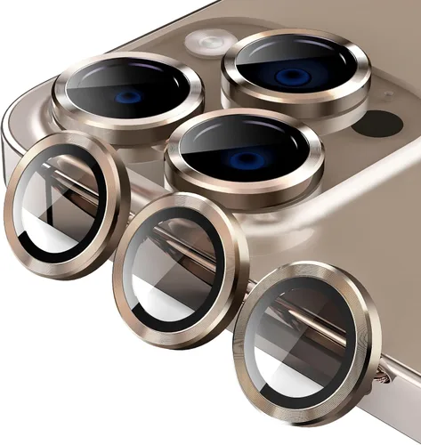 Vista 11 de Jeluse Paquete de 2 protectores de lente de cámara para iPhone 16 Pro Max/iPhone 16 Pro/iPhone 15 Pro Max/iPhone 15 Pro/iPhone 14 Pro Max/iPhone 14