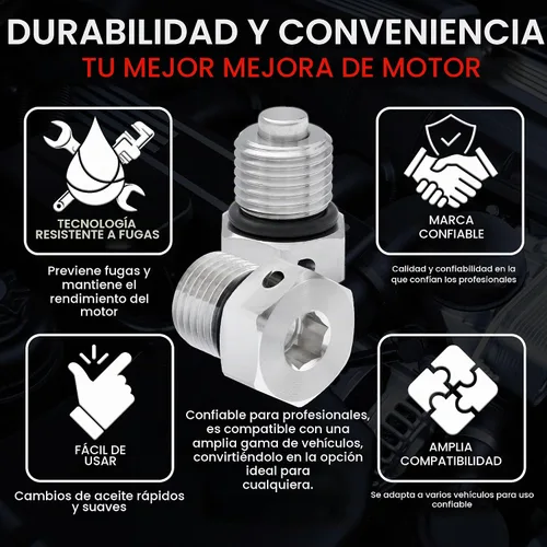 Vista 4 de Votex - HECHO EN EE.UU. - DP031 Tapón magnético de drenaje de aceite de neodimio para motor de acero inoxidable se ajusta a Harley Davidson/Buell