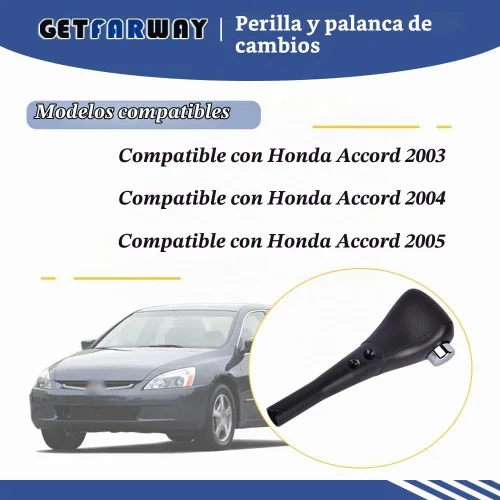 Vista 2 de 54130-SDA-A84ZB Pomo de palanca de cambios compatible con Honda Accord 2003-2005