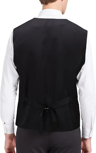 Vista 3 de Chaleco de traje steampunk para hombre, chaleco gótico victoriano de doble botonadura