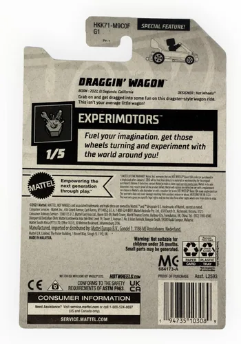 Vista 2 de Hot Wheels Draggin Wagon, Experimotors 1/5 [Azul] 22/250