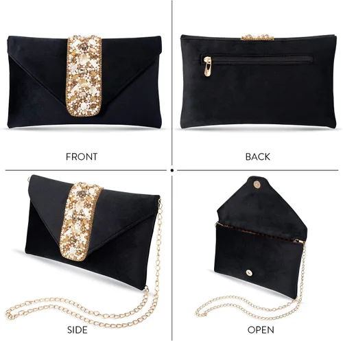Vista 5 de Aheli Indian Potli Bags Gift for Women Evening Clutch Ethnic Bride Purse with Drawstring