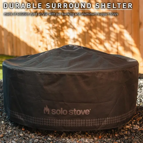 Vista 4 de Solo Stove Surround Shelter Small Funda protectora para mesa envolvente de hoguera, resistente a la intemperie, acrílico teñido