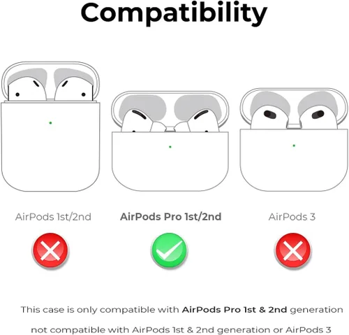 Vista 2 de Linda funda para Airpods Pro, funda para Airpods Pro 2, diseño de gatos y gatitos con bigote negro, divertidos animales de dibujos animados en 3D, a