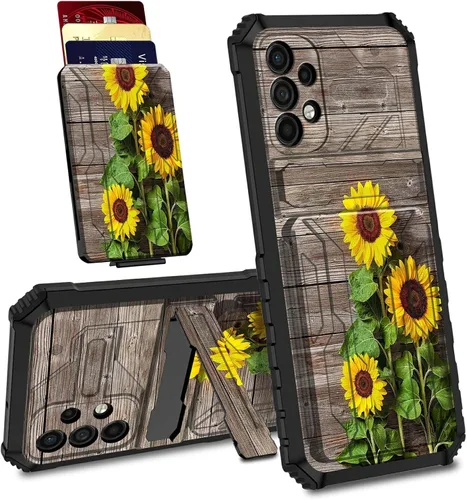 Vista 20 de Funda para Samsung Galaxy A53 5G con ranura desmontable para tarjetero, función atril, doble capa, resistente, a prueba de golpes, funda oculta