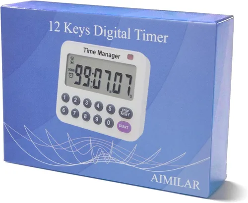 Vista 9 de AIMILAR Temporizador digital magnético de cocina con teclado numérico directo, alarma fuerte, temporizador de cuenta regresiva de 99 horas