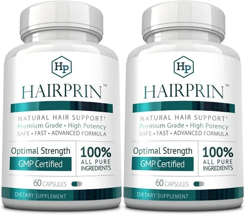 Vista 8 de Hairprin - Promueve el crecimiento del cabello y ayuda a estimular la circulación del cuero cabelludo - 60 cápsulas veganas - 1 botella de suministro